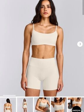 Oner active soft motion Strappy sports bra marshmallow white